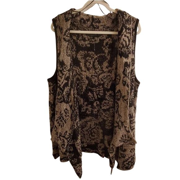 JOSEPH A. floral super soft comfy sweater vest plus size 2X NEW!!!! - Picture 3 of 13